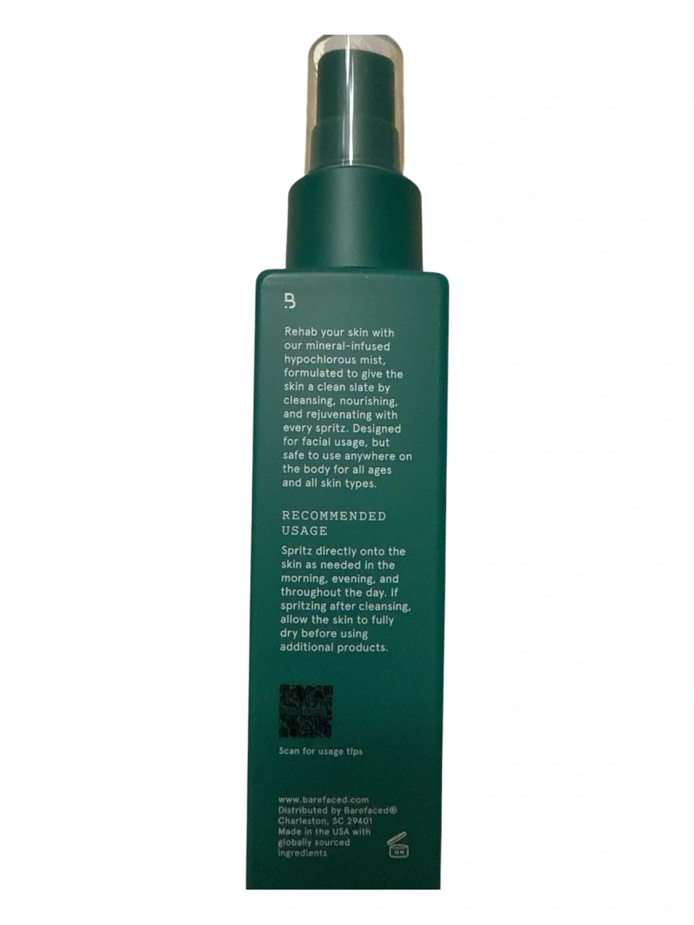 NIB ✨ BAREFACED Clean Slate Spritz Hydrating Toner — 4 FL. OZ. / 120 ML